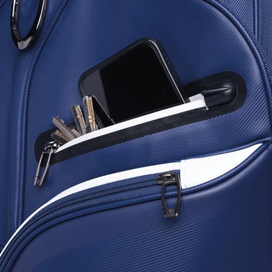 TaylorMade DeLuxe Cartbag 2025 - Blauw Wit van TaylorMade