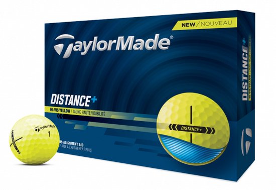TaylorMade Distance Plus Geel Golfballen (12 stuks) 2025 van TaylorMade