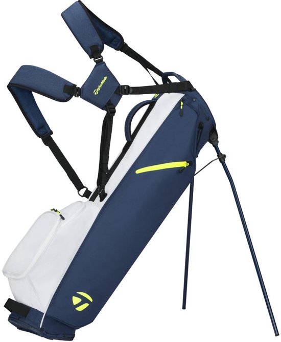 TaylorMade Flextech Carry Standbag 2026 - Blauw Wit Geel van Merkloos