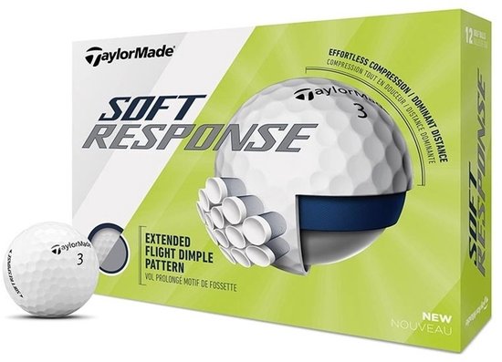 TaylorMade Soft Response Golfballen 2020 - Dozijn / 12 stuks - Wit van Merkloos