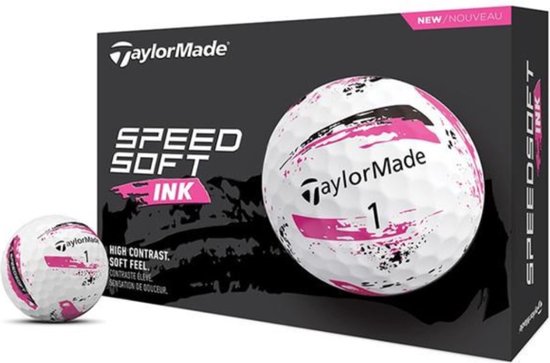 TaylorMade SpeedSoft Ink Golfballen 2024 - Roze - 12 Stuks van Merkloos