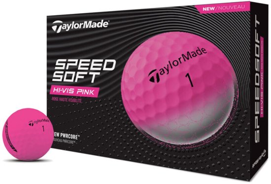 TaylorMade SpeedSoft Ink Hi-Vis Golfballen 2025 - Roze van TaylorMade