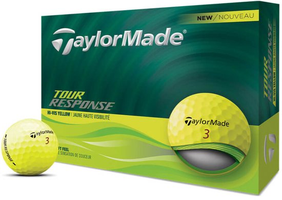 TaylorMade Tour Response Golfballen 2025 - Geel - 12 Stuks van TaylorMade