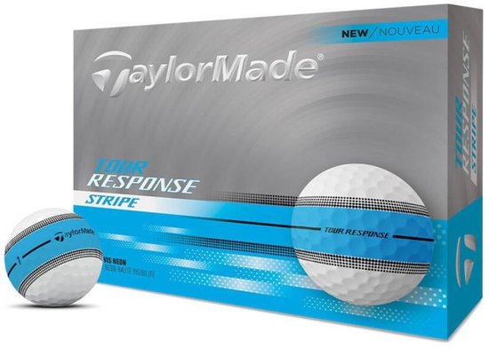 TaylorMade Tour Response Stripe Golfballen 2025 - Blauw - 12 Stuks van TaylorMade