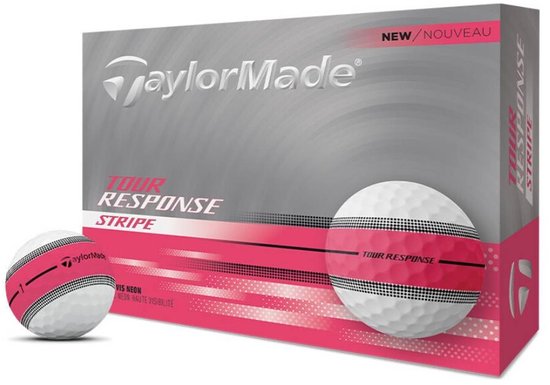 TaylorMade Tour Response Stripe Golfballen 2025 - Roze - 12 Stuks van TaylorMade