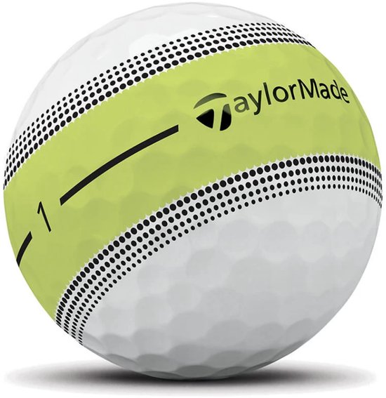 TaylorMade Tour Response Stripe Golfballen 2026 - Geel - 12 Stuks