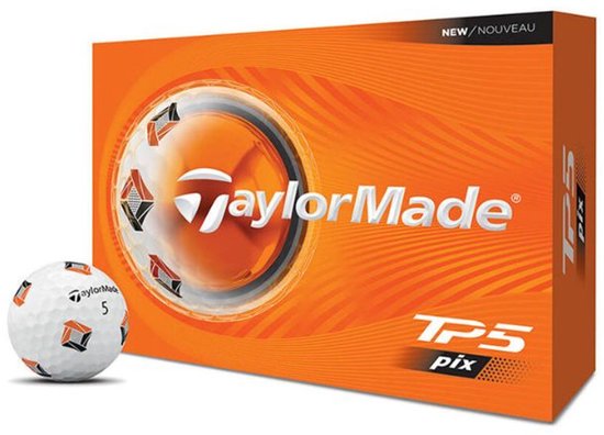 Taylormade TP5 Pix Golfballen Wit 2026 van Merkloos