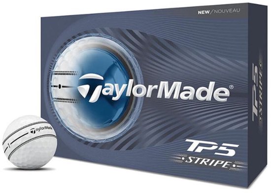 Taylormade TP5 Stripe Golfballen Wit 2026 van Merkloos
