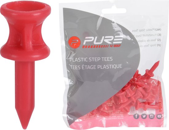 Tee 31 mm - Red - 30 Stuks van Jumbo