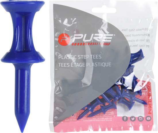 Tee 37 mm - Blue - 30 Stuks