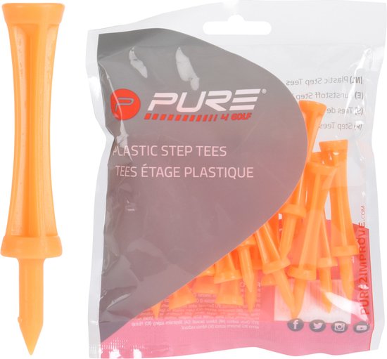 Tee 69 mm - Orange - 20 Stuks van Merkloos