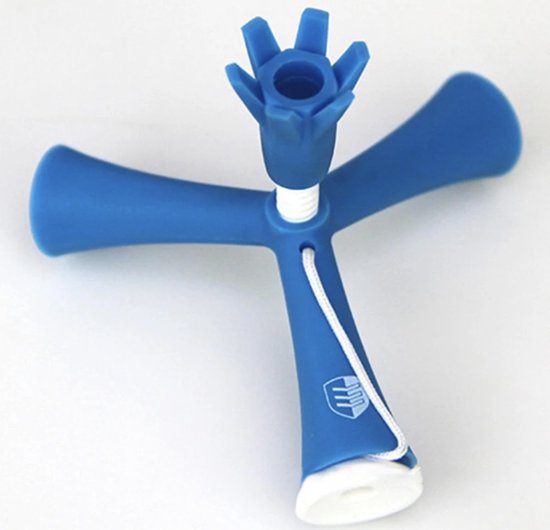 Tee - verstelbaar in hoogte - blauw - met vast zet pin van Labcraft