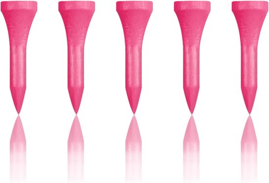 Tees 1-1/2 inch 100 Stuks, Korte Golf Houten Tees (Roze, 38mm)