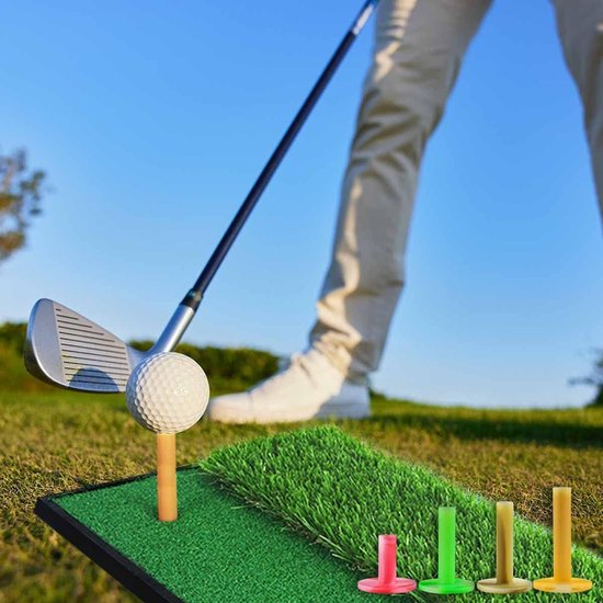Tees 6 stks Golf Top Houder Stand Rubber voor Driving Range Mats Home Office Achtertuin Praktijk - Multicolor