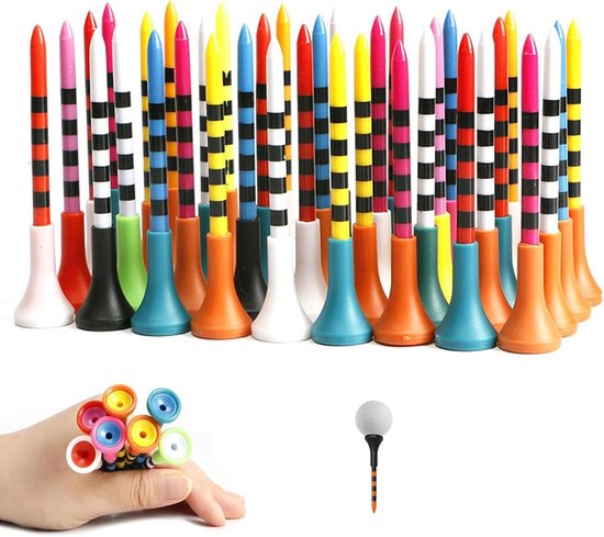 Tees, 83 mm, kleurrijk, duurzame accessoires voor mannen vrouwen, golftraining en golfoefening, golfthee voor golfers beginners en professionals