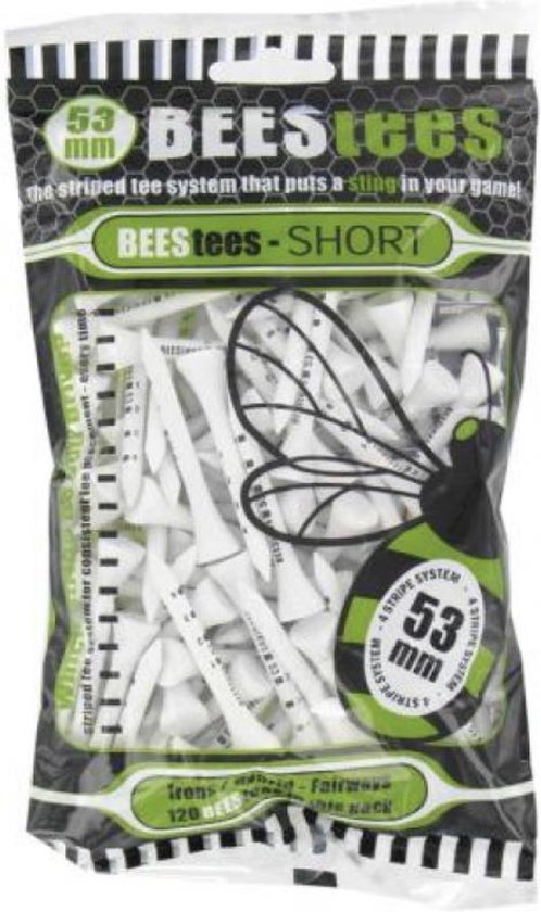 Tees Hout Bees Tees Grote Verpakking 53 mm groen van Merkloos