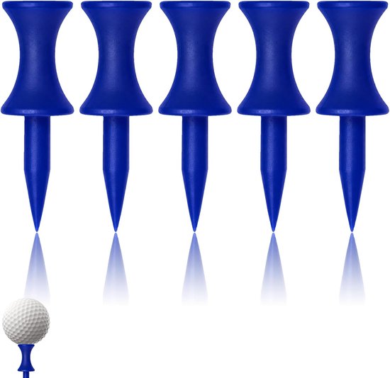 Tees kunststof, blauwe golftees 32 mm, golftee set, herbruikbare plastic