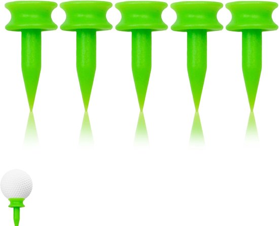 Tees kunststof, groene golftees 25 mm, golftee set, herbruikbare plastic
