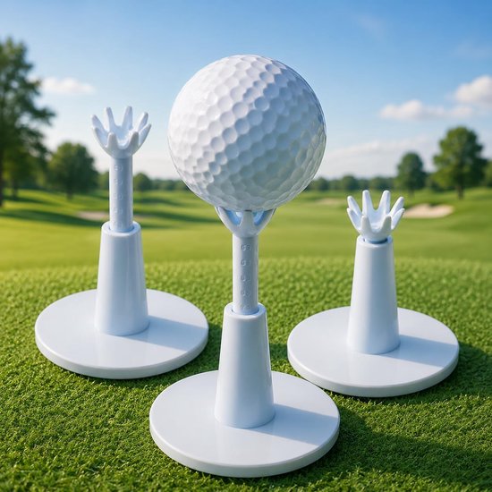 Tees van kunststof en rubber, in hoogte verstelbaar 5,3 - 7,4 cm, voor Driving Range Mat & Golf Simulator, onbreekbaar golfaccessoire voor mannen met indoor en
