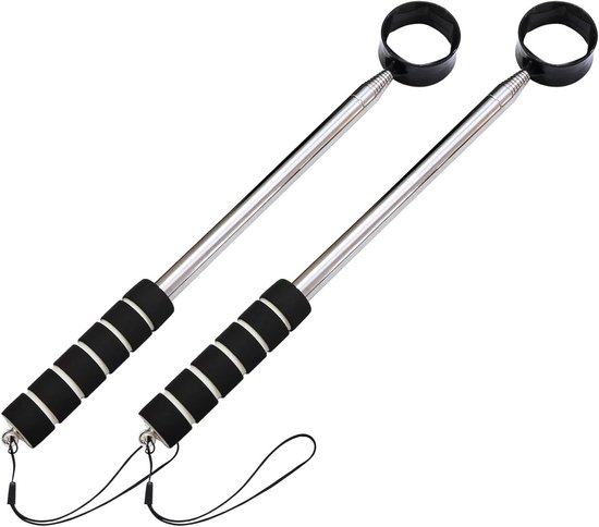 Telescoop Golfbal Retriever van Aluminium 280 cm - Ideaal voor Water en Golfaccessoires, Inclusief 2 Stuks van Merkloos