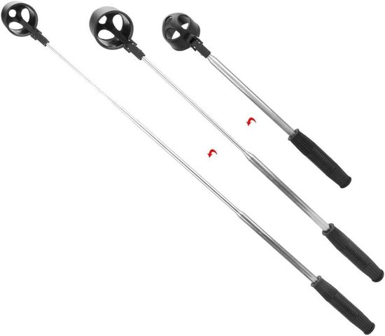 Telescopische golfbal-picker en retriever van roestvrij staal, 200 cm lang, ideaal voor golfers en golfaccessoires