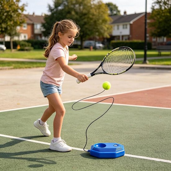 Tennis Rebound Trainer - Oefen Set - Balvaardigheid Verbeteren - Automatische Balteruggave - Complete Set - Meerdere Kleuren