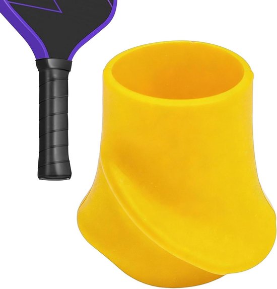 Tennisgreepcorrector - Trainingshulp Racket - Verbeter Handpositie - Gereedschapsloze Installatie - 5.8 x 5.2 x 45.5 cm - Geel