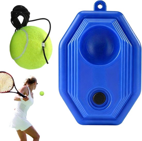 Tennistrainer met Rebound - Bal Trainingsapparaat - Vaardigheden Verbeteren - Innovatief Anti-Tangle Touw - Compact Ontwerp - Diamant