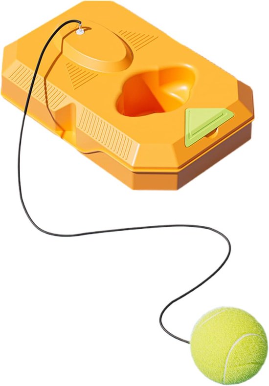 Tennistrainer Oefenhulpmiddel - Reactie Bal Trainer - Solo Training - Draagbaar & Snel Op te Zetten - 26x17x6cm - Oranje van Merkloos
