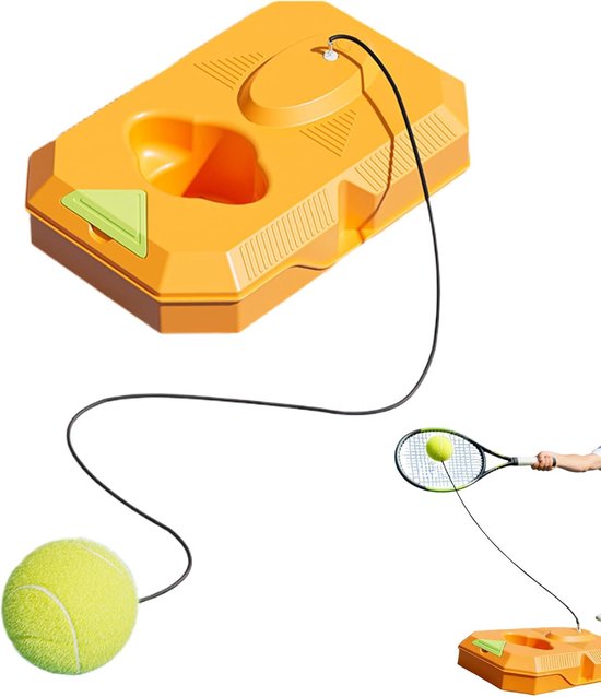 Tennistrainer - Oefenmateriaal Tennis - Vaardigheden Verbeteren - Zelfstandige Training - 26x17x6cm - Oranje van Merkloos