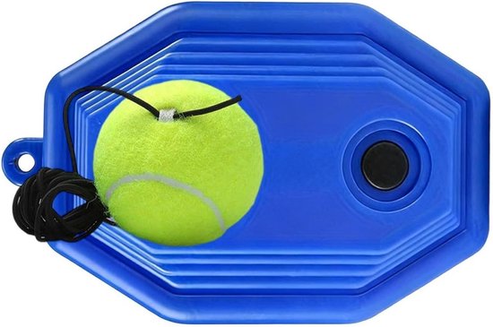 Tennistrainer - Solo trainer oefenapparaat - Swing oefenen - Verzwaarde antislipbasis - 20.5 cm - Diamond
