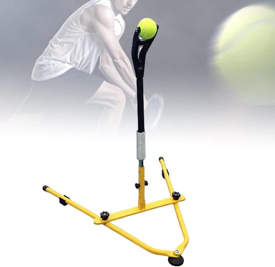 Tennistrainer - Zelftrainingshulp - Tennisvaardigheden Verbeteren - Verstelbare Hoogte - 76-88 cm - Zwart