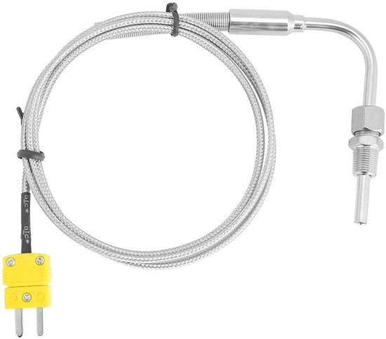 Thermocouple Type EGT K - Hittebestendige Uitlaatgastemperatuursonde met Zichtbare Punt en Aansluiting, Mini K Temperatuursonde voor Nauwkeurige Metingen en Mini Connectors