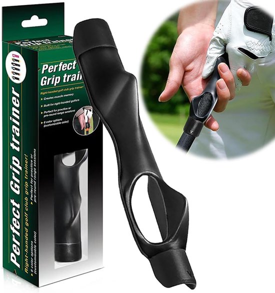 Thijox - Golf Grip Trainer - Professionele Golf Training Grip - Hulpmiddel voor Correcte Greep en Swing - Golf Swing Trainer met Armband voor Houdings