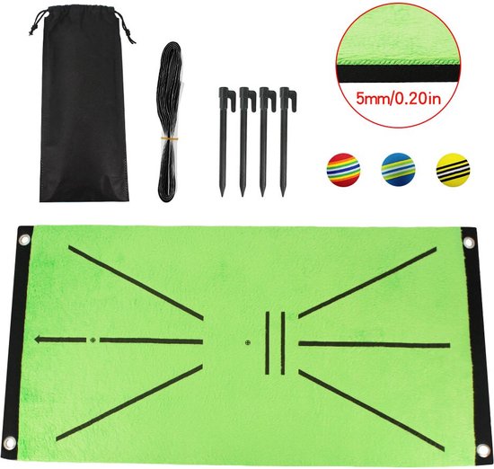 TIN-IN - Divot Mat - Oefenmat voor Golf - Golf Accessoires - Voor het Verhelpen van Slices van TIN-IN