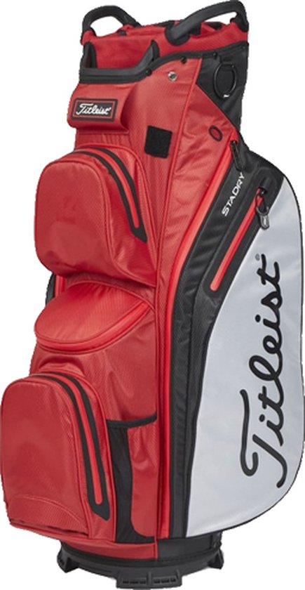 Titleist Cart 14 StaDry Waterproof Cartbag, rood/grijs/zwart van Titleist