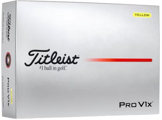 Titleist Golfballen ProV1X Geel 2025 van Merkloos