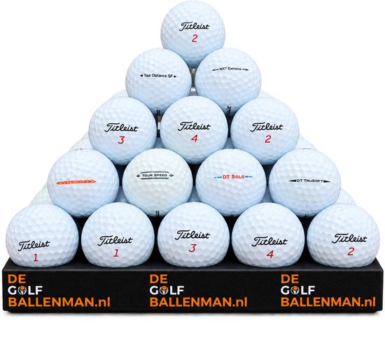Titleist mix - Lakeballs - 25 gebruikte golfballen