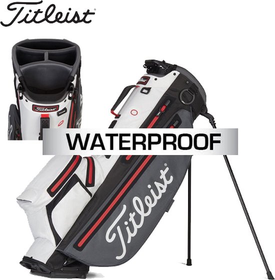 Titleist Players 4 Plus Stadry Standbag Golftas, grijs/wit/rood van Merkloos