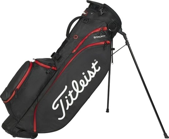 Titleist Players 4 Stadry Standbag Golftas, zwart/rood van Titleist