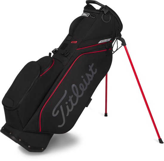 Titleist Players S4 Stadry standbag zwart rood van Merkloos