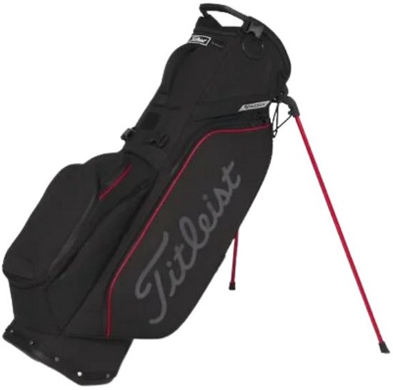 Titleist Players S5 StaDry Standbag Black Red Graphite van Merkloos