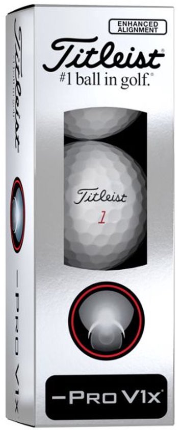 Titleist ProV1X Left Dash Align Golfballen Sleeve van Merkloos