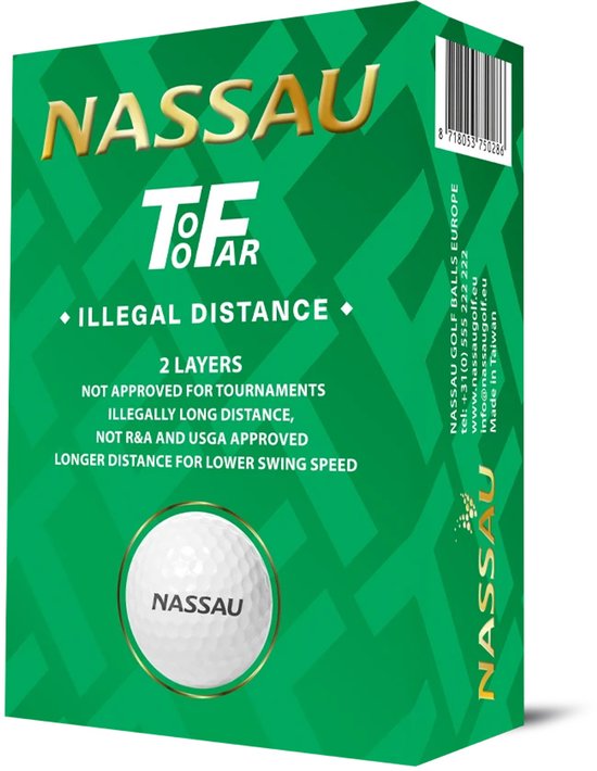 TooFar - Golfballen - 6 stuks - Wit