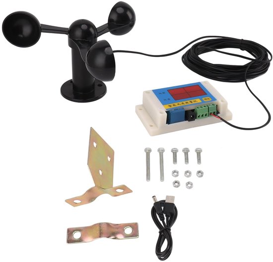 Toren Kraan Anemometer - Windsnelheid Meter - Buiten Meting - 360 Graden Meting - USB 5V