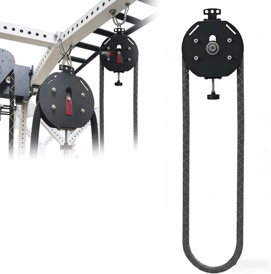 Touw Trainer - Kabel Katrolsysteem - Full Body Training - Instelbare Weerstand - 30 kg - Zwart