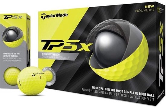 TP5x golfballen - Tourprestatie - Set van 12 - Geel