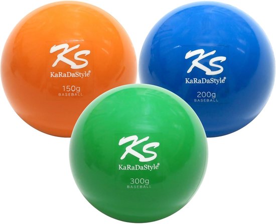 Trainingsballen Set - Softbal Honkbal - Slag Werp Training - Variabel Gewicht - 3 Stuks - Zandkleur
