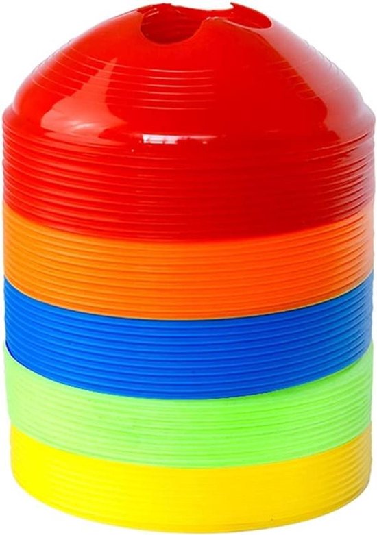 Trainingskegels - Marker Kegels - Sport Training - Zacht en Flexibel - 50 stuks - Meerdere Kleuren