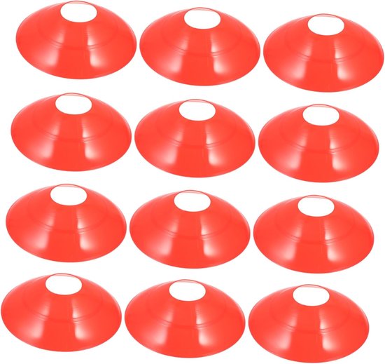 Trainingskegels - Markering schijven - Sport Training - Stapelbaar Ontwerp - 18.5 cm - Rood
